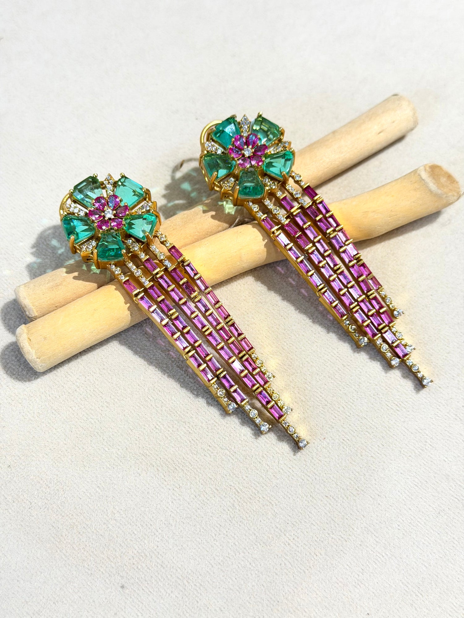 Floral Tassel Danglers