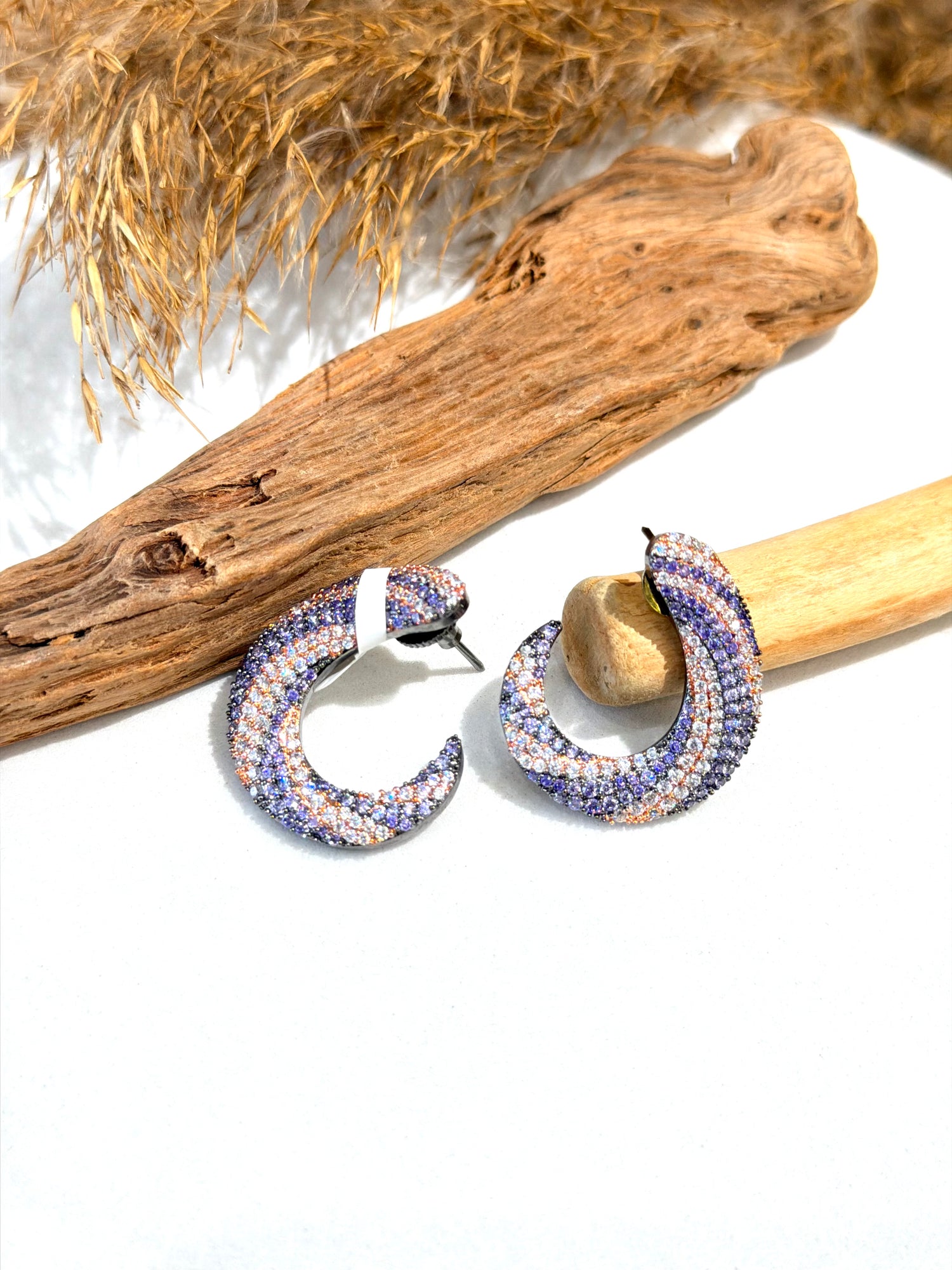Black Rhodium Chunky Studs