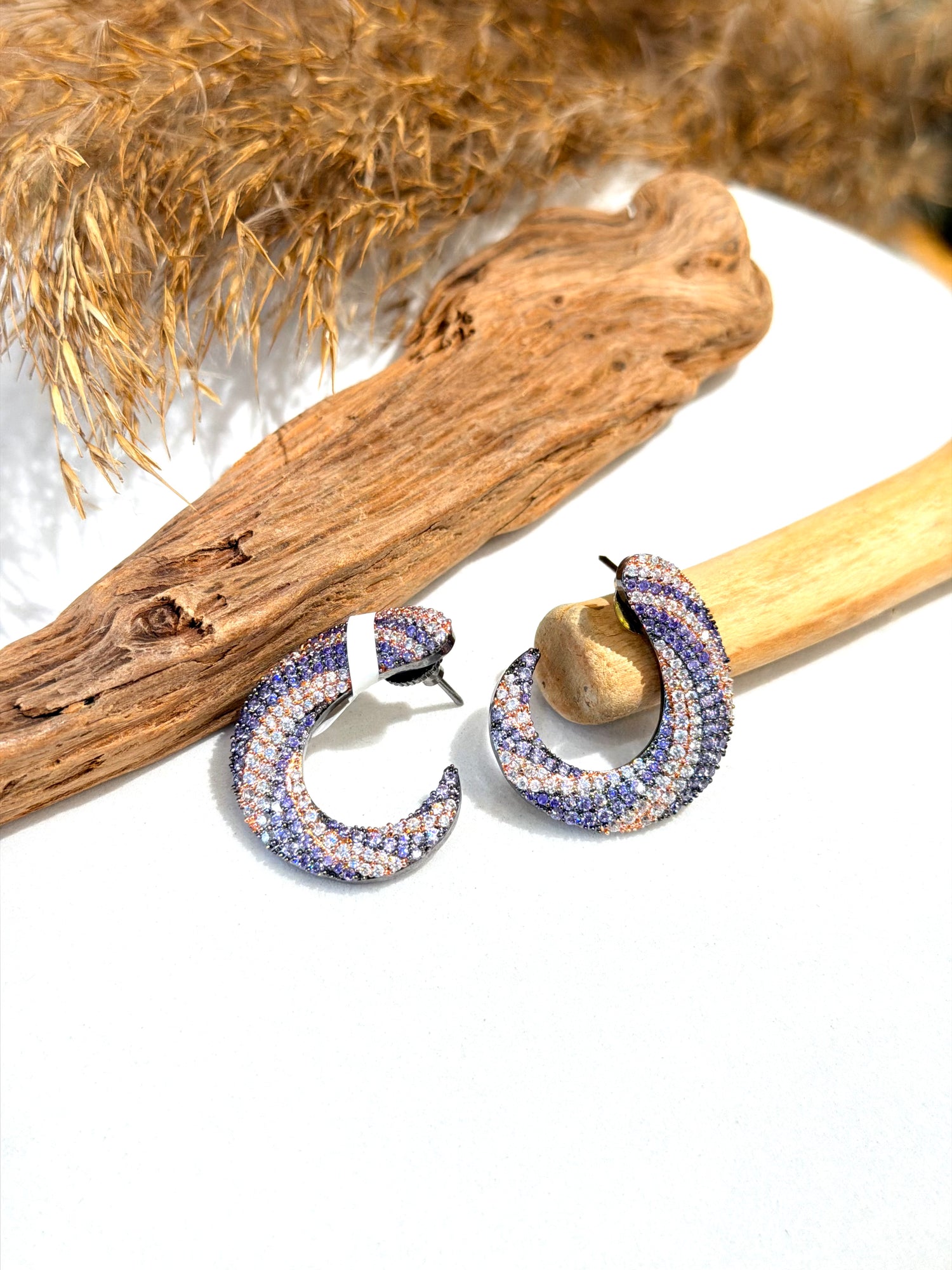 Black Rhodium Chunky Studs