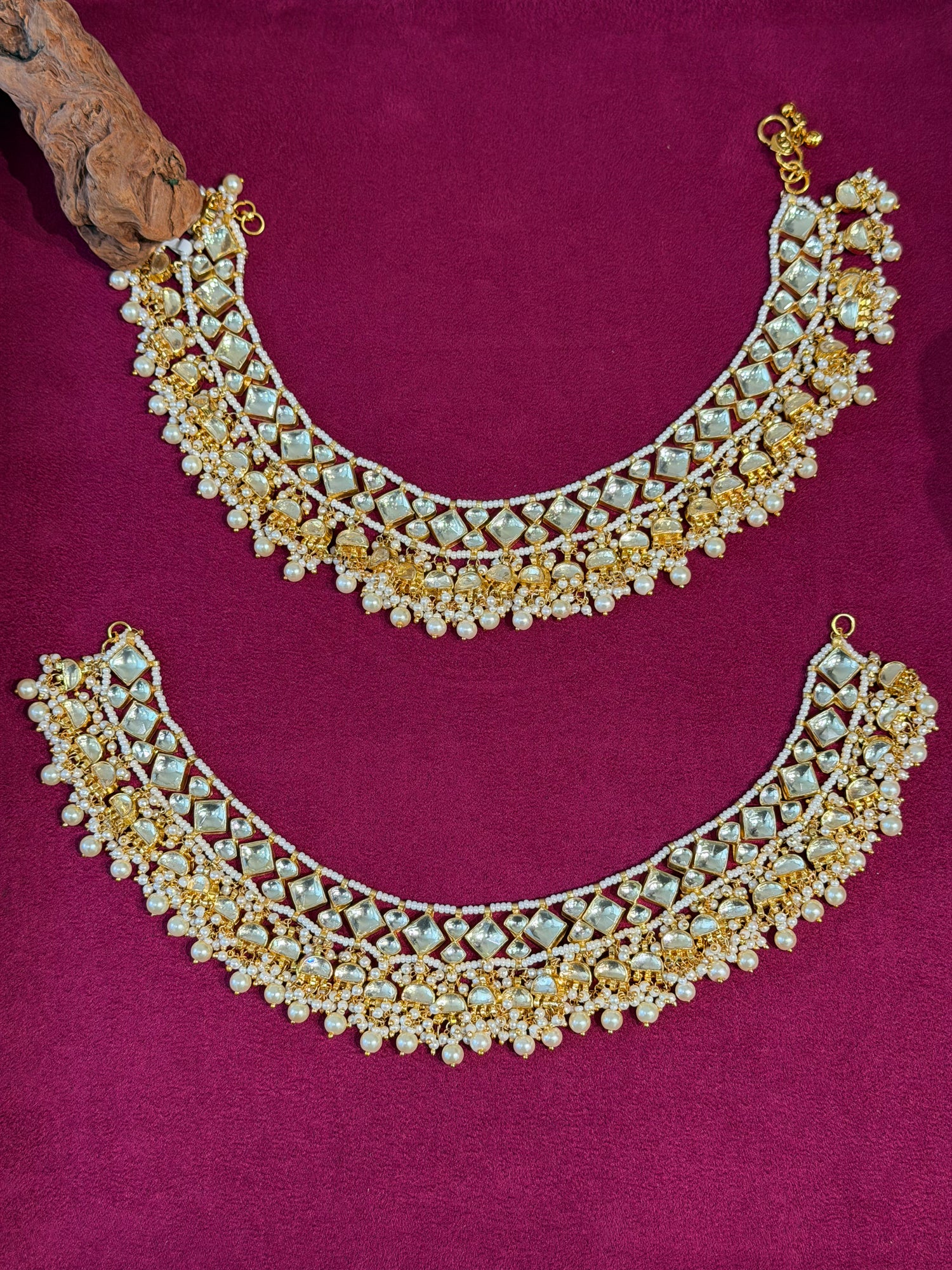 Khakko Moti Accentuated Jadau Payal