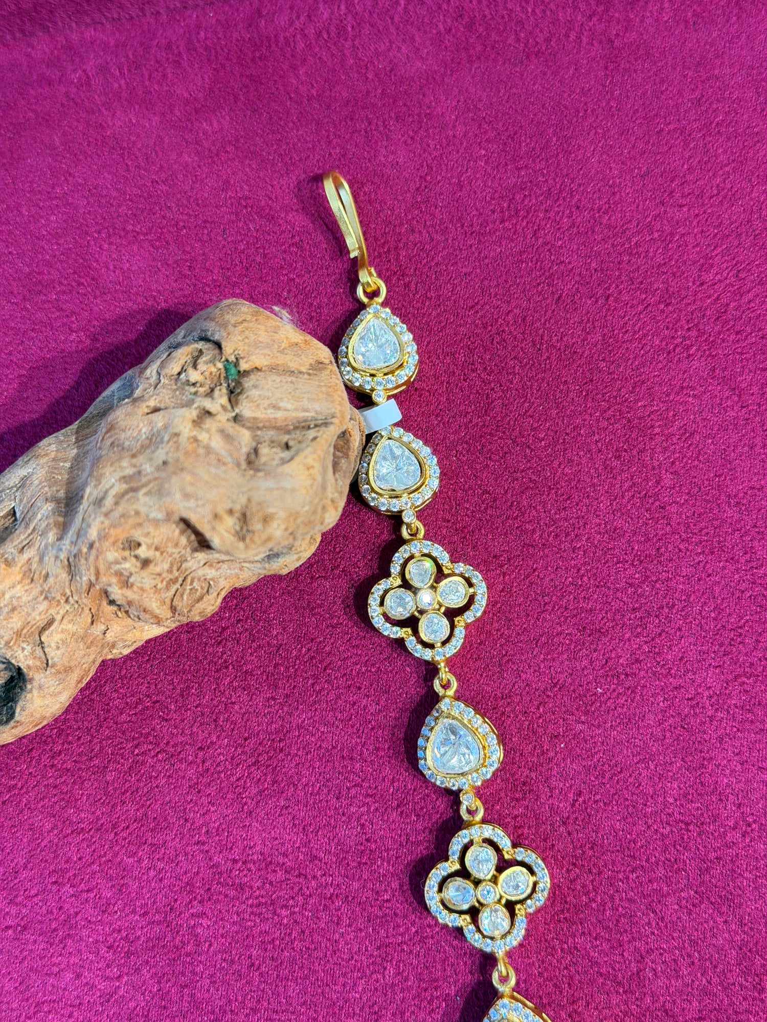Gold Moissanite MathaPati