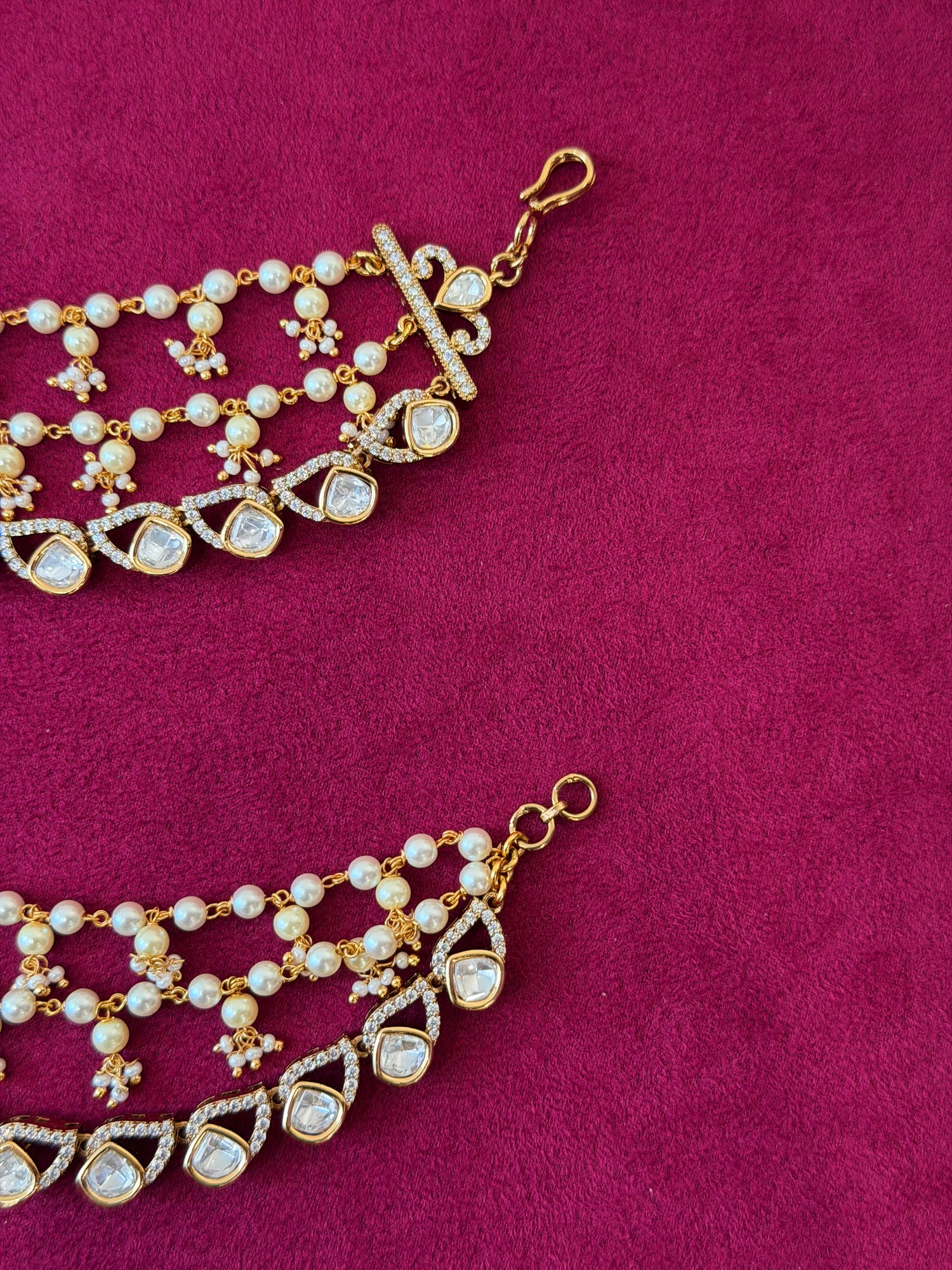 Gold Moissanite Ear Chain