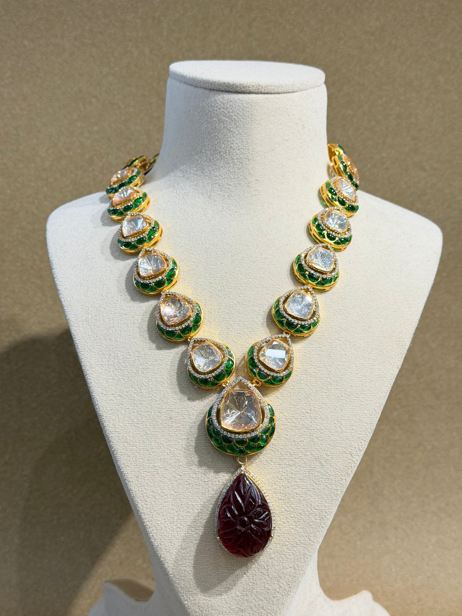 92.5 silver long necklace set