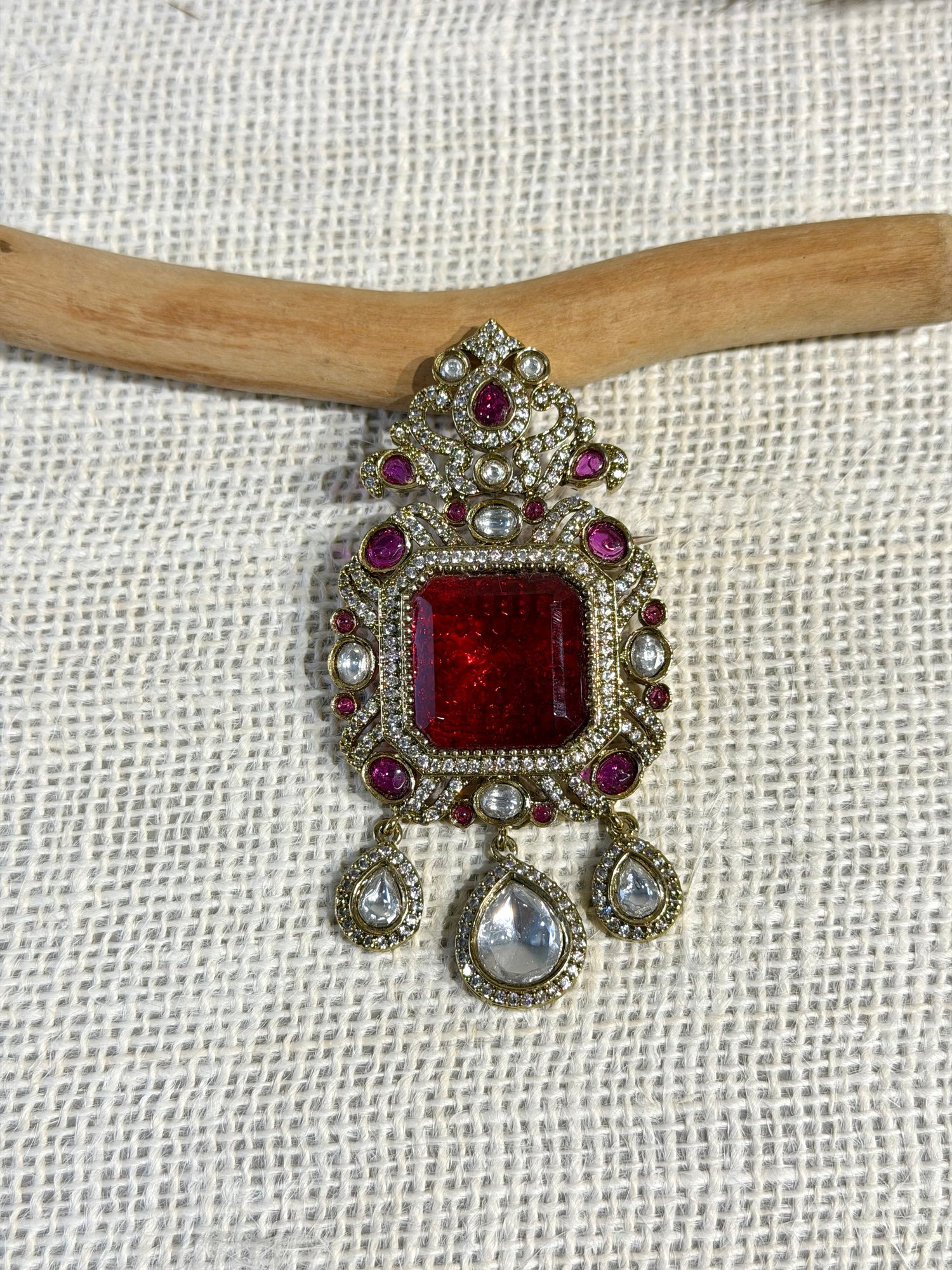 Victoria Plated Moissanite Brooch
