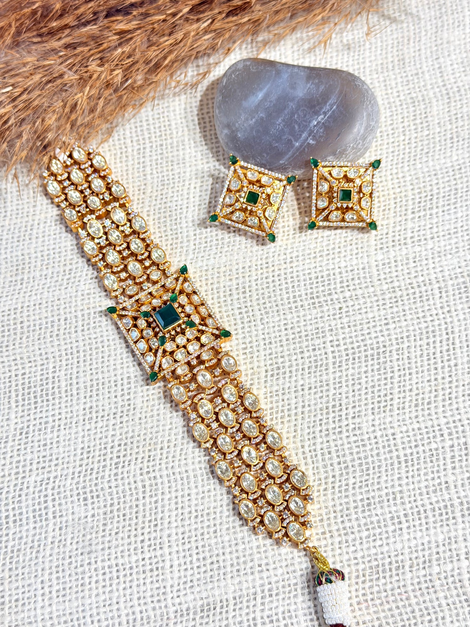 Gold Moissanite Chocker