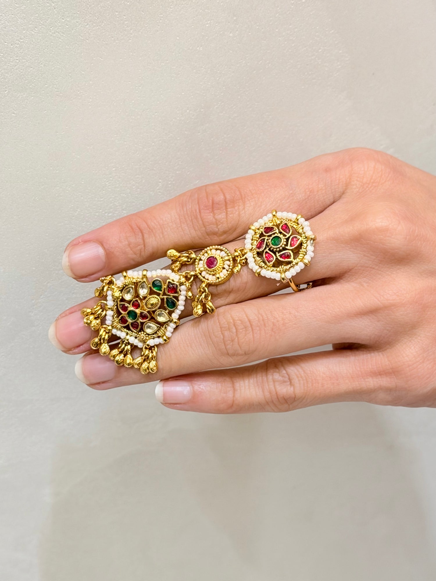 Micro-Gold Plated Floral Cluster Ring