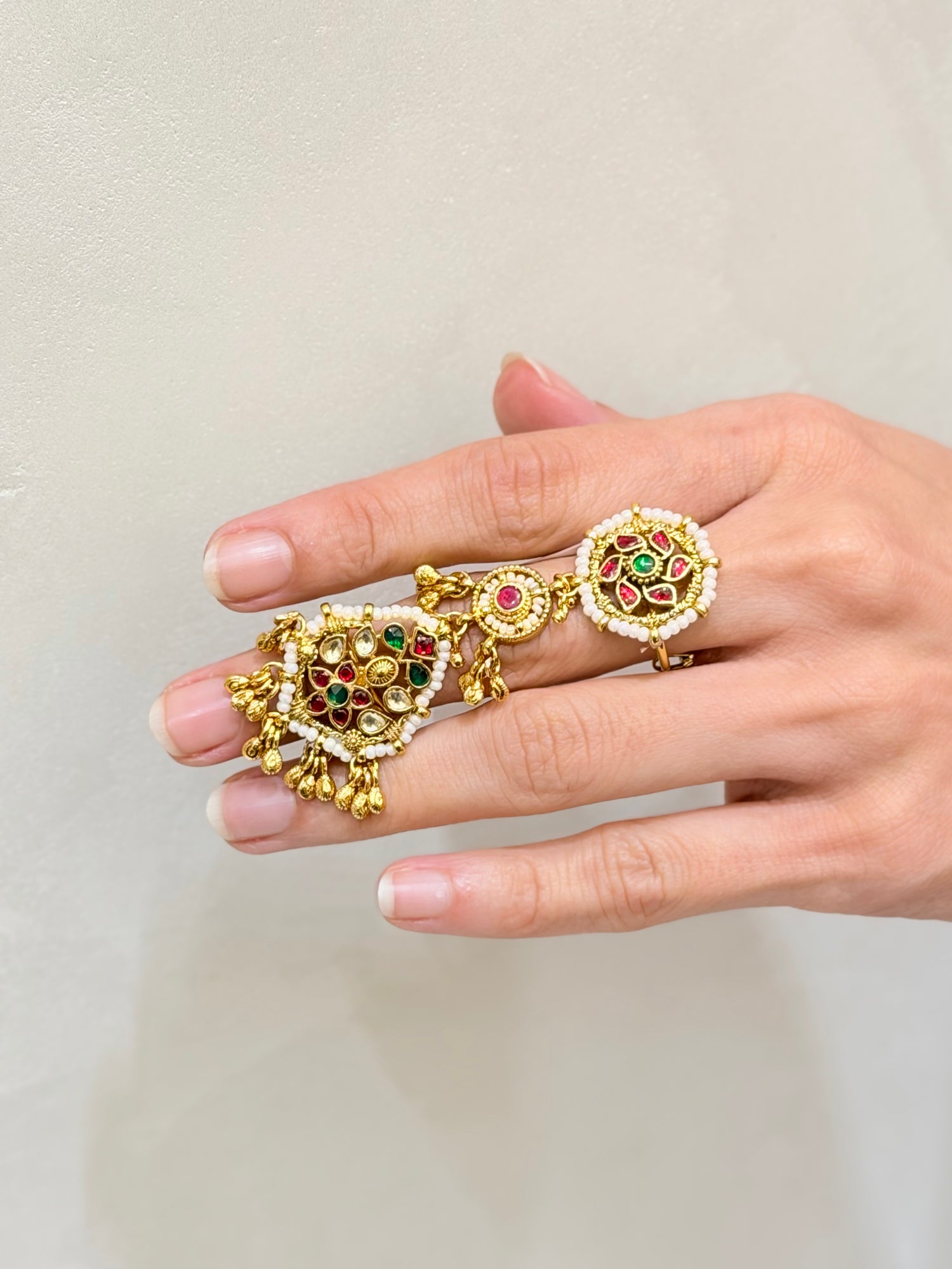 Micro-Gold Plated Floral Cluster Ring