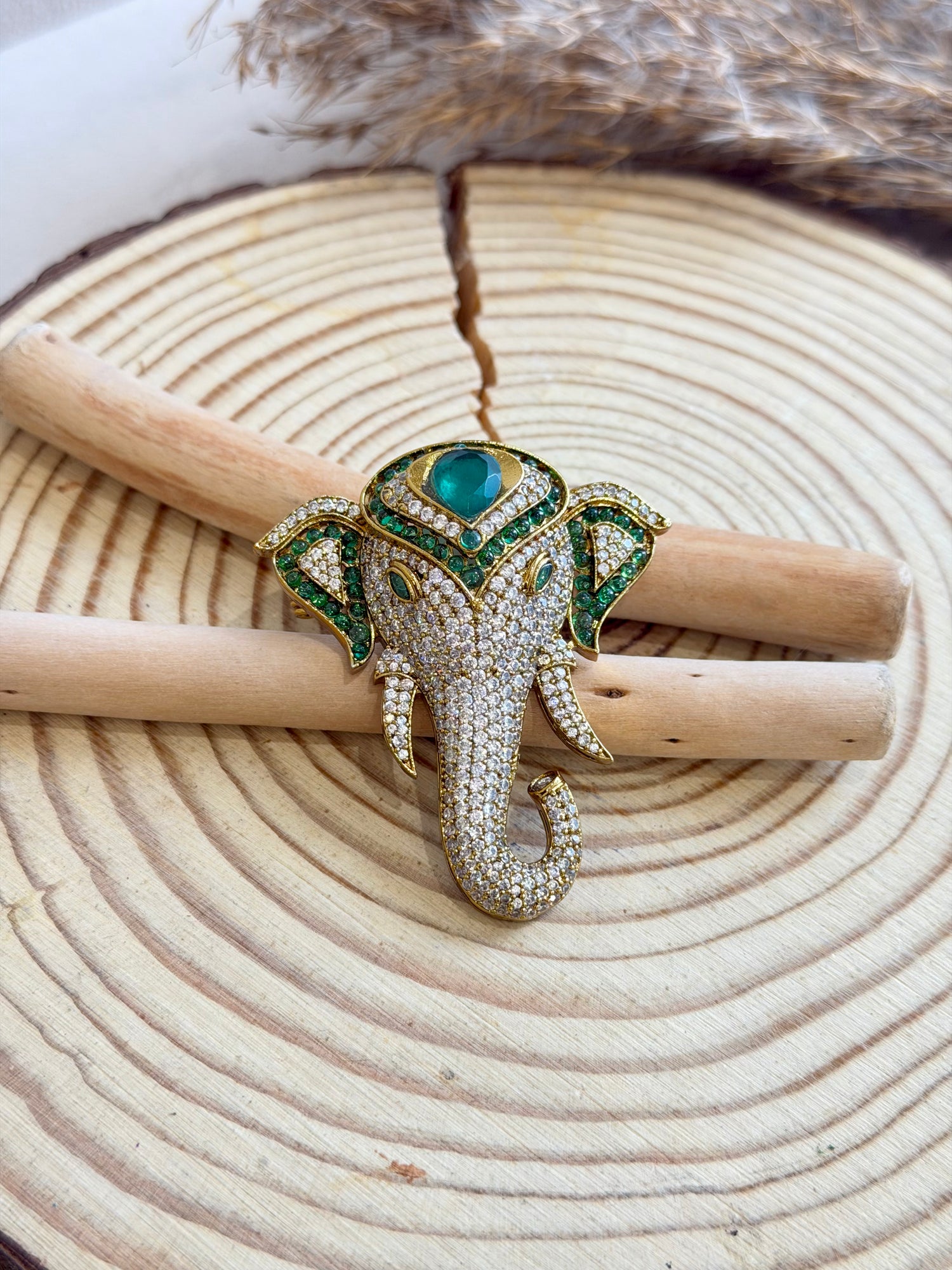 Victoria Plated Moissanite Brooch