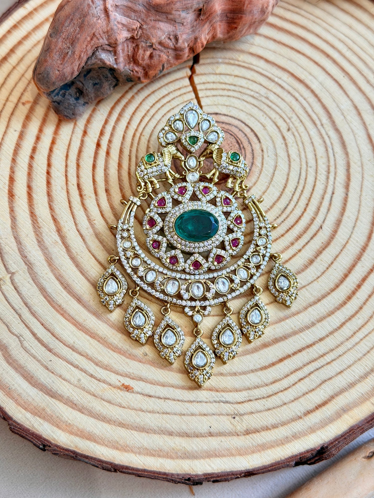 Gold Moissanite Kalgi