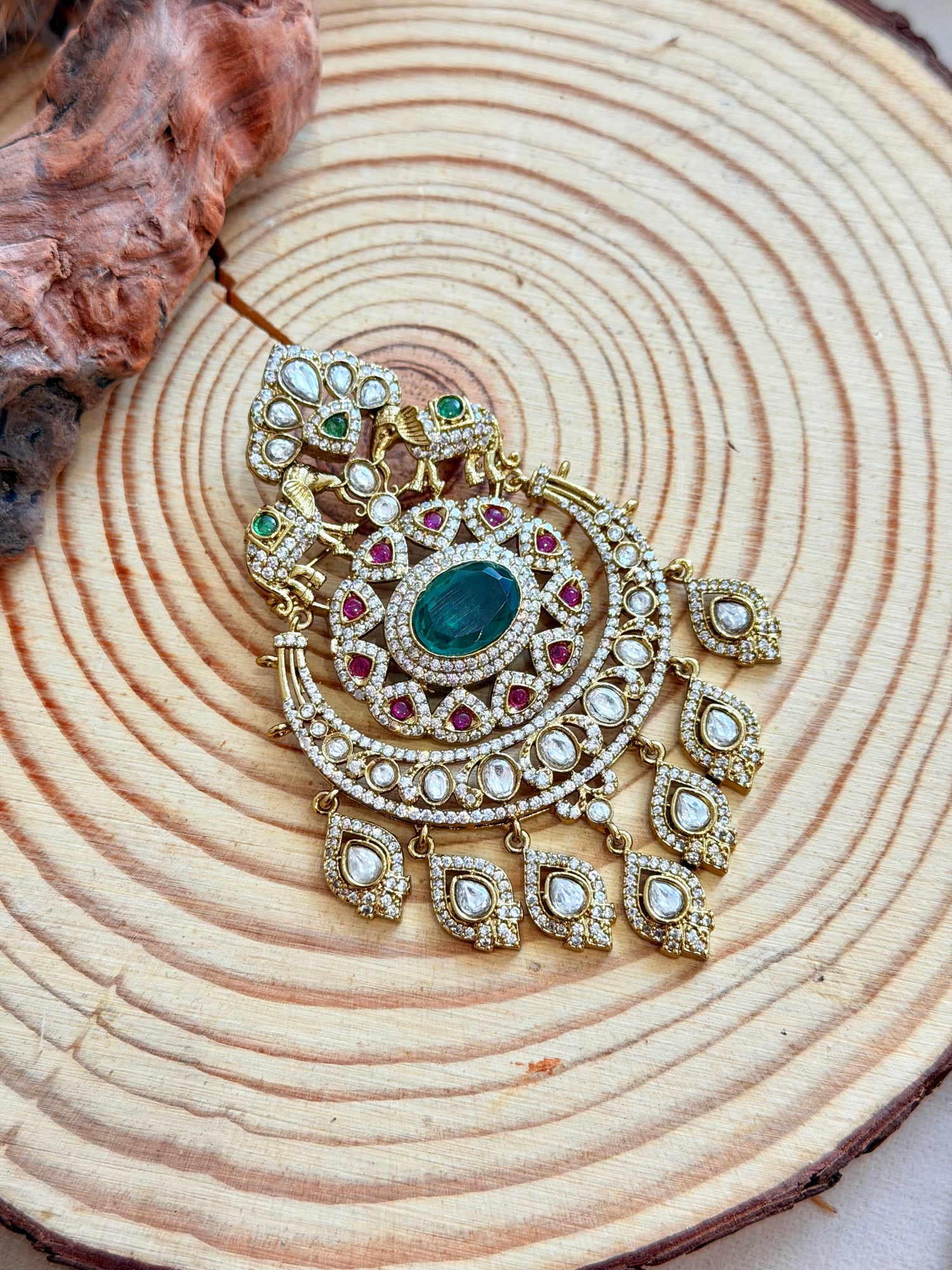 Gold Moissanite Kalgi