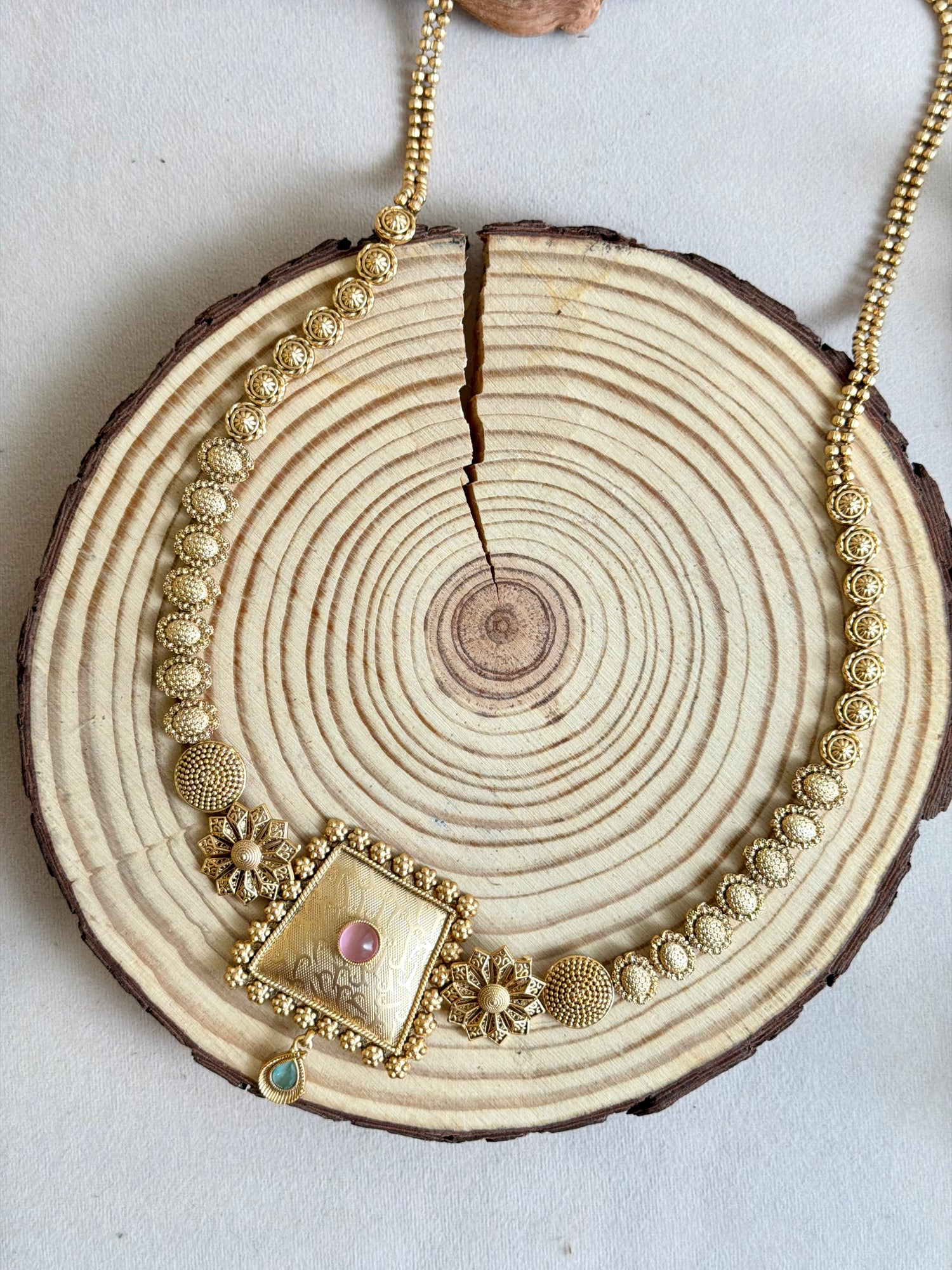 Floral Coin-Style Microgold Kamarbandh