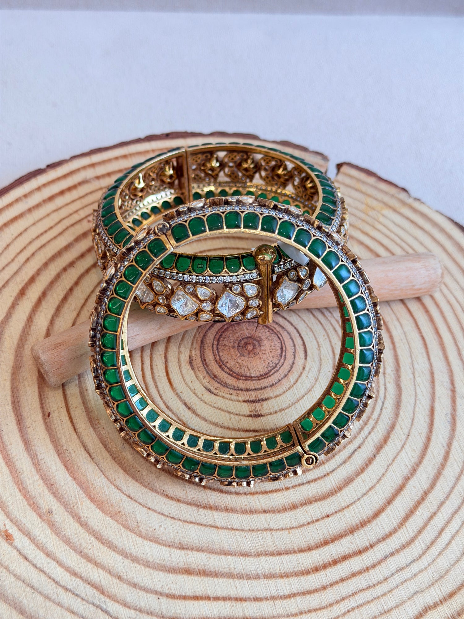92.5 Silver Moissanite Bangles