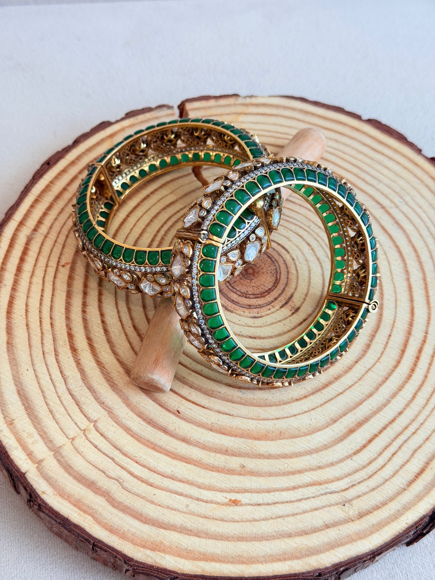 92.5 Silver Moissanite Bangles