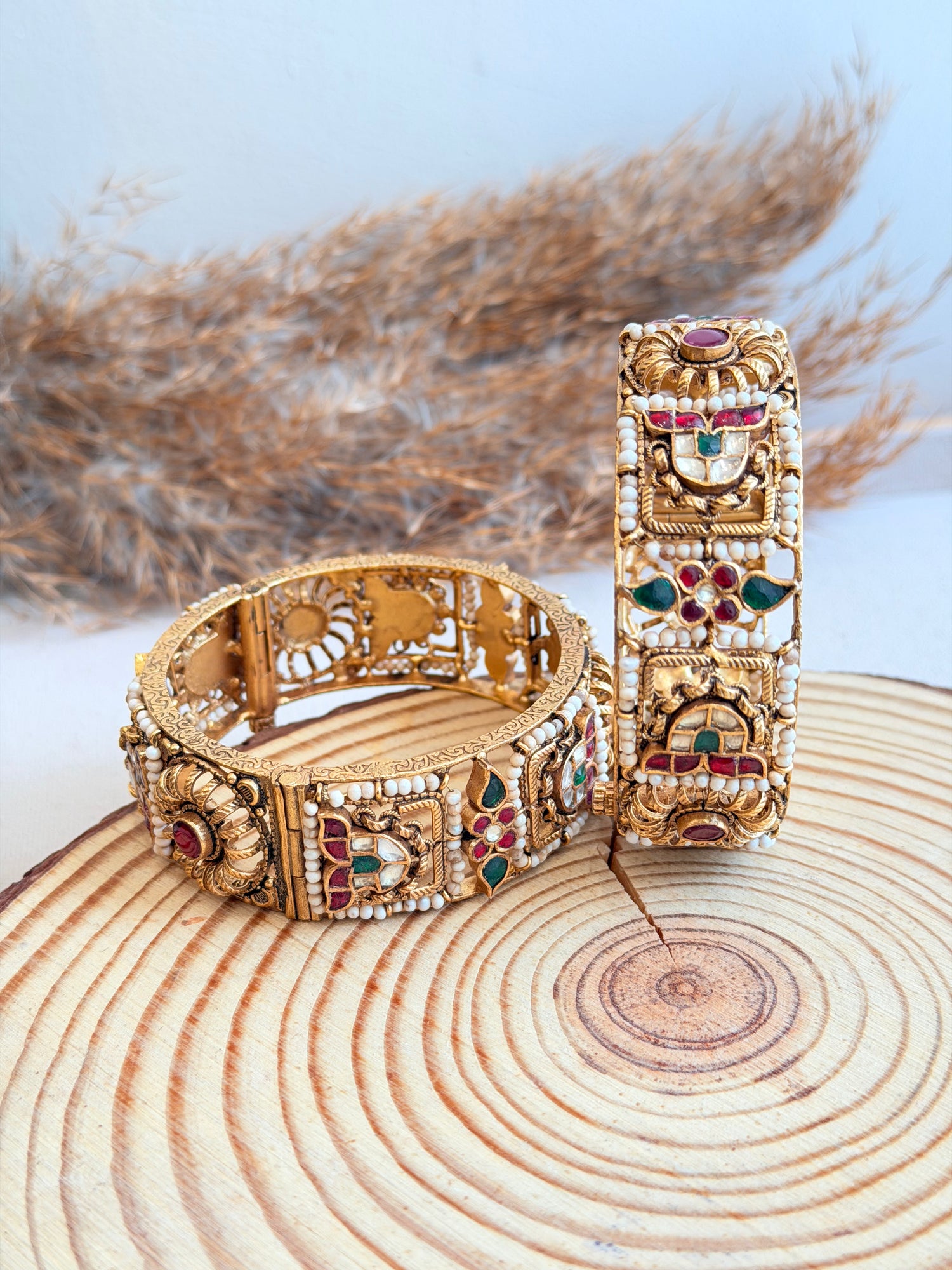 Silver Antique Bangles