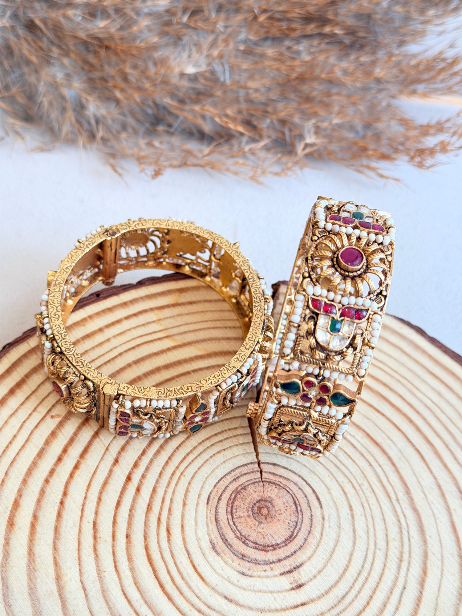Silver Antique Bangles
