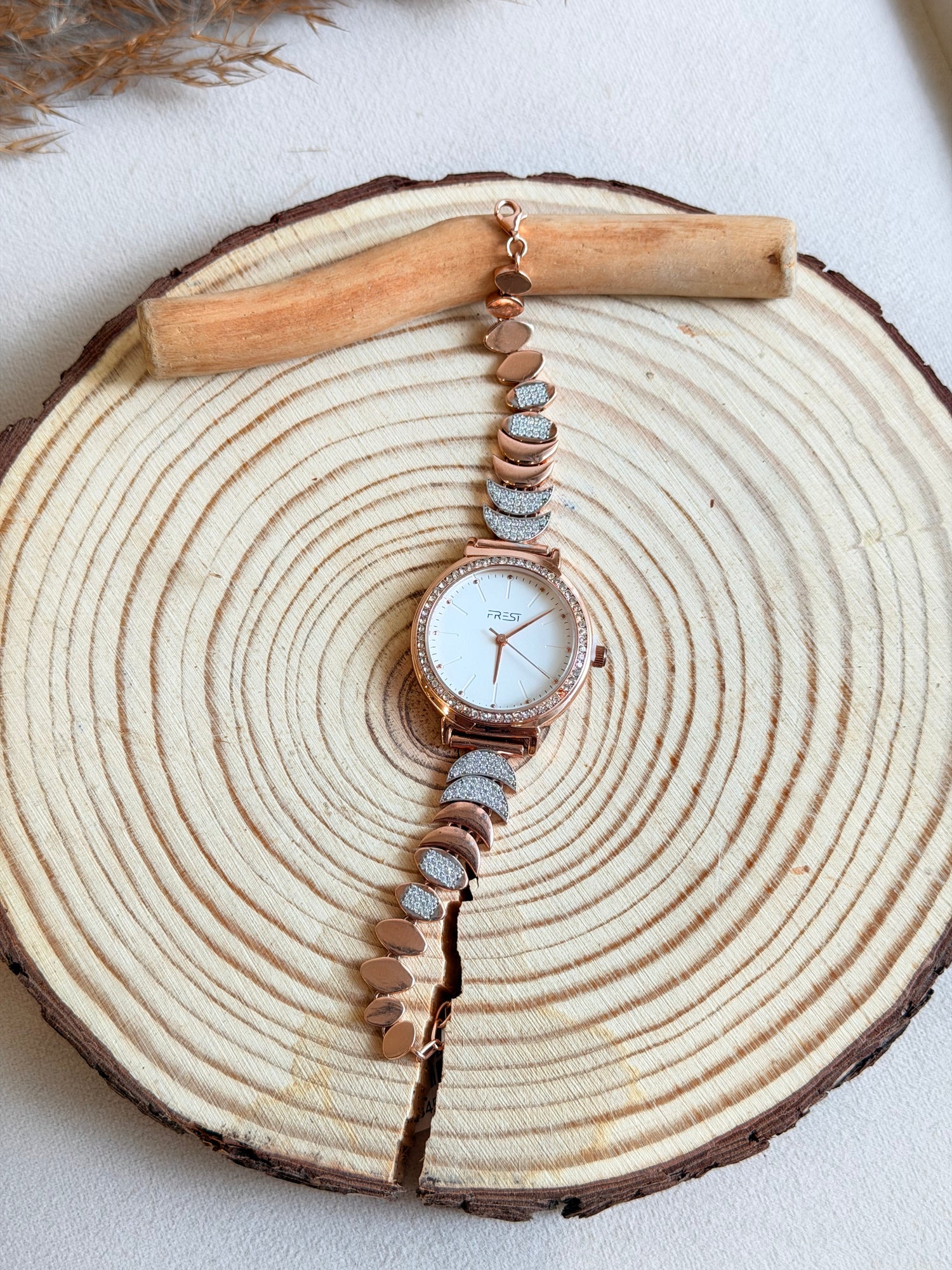 Two-Tone CZ Diamond Watch