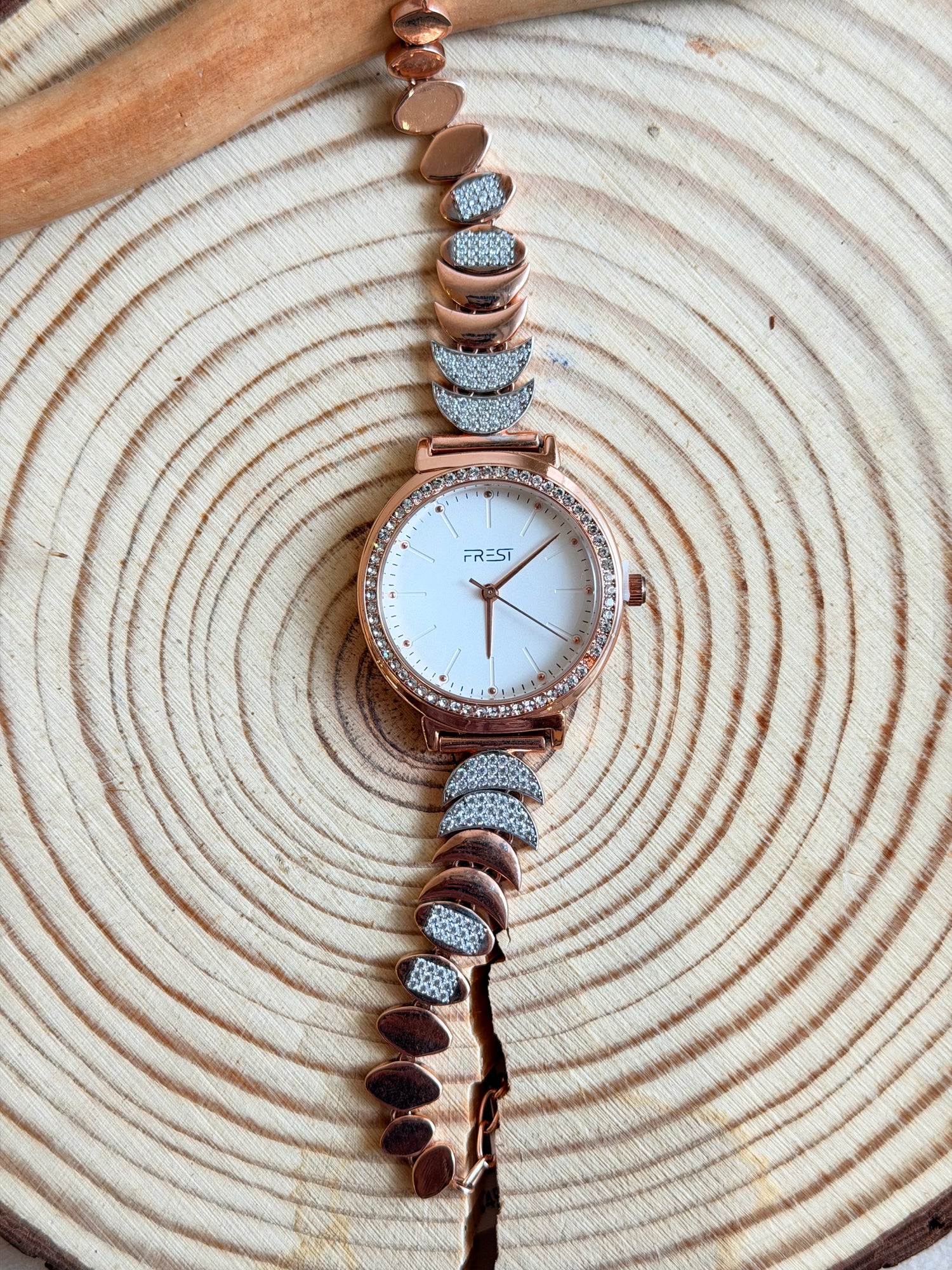 Two-Tone CZ Diamond Watch