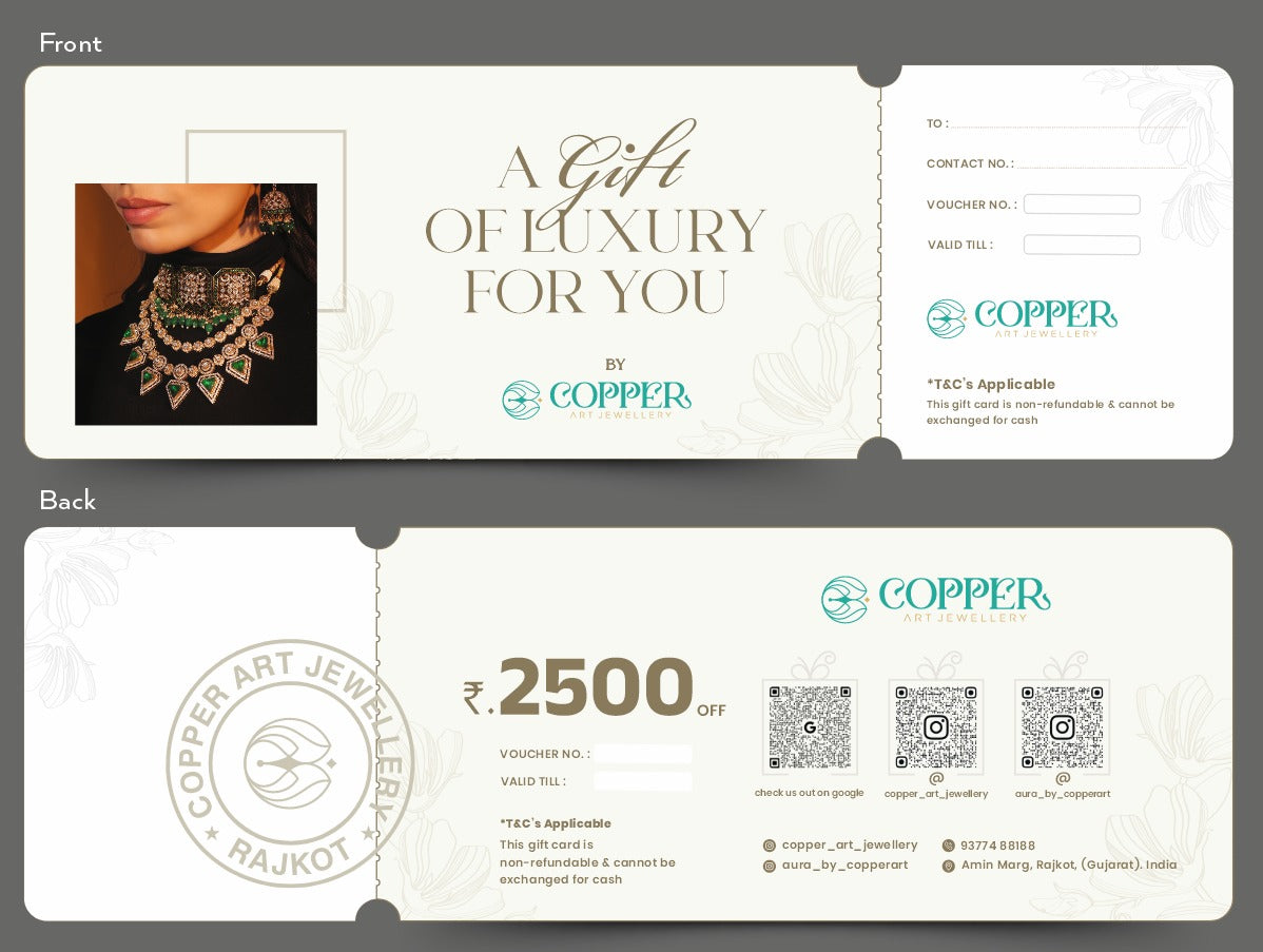 ₹2500 Copper Art Jewellery Gift Voucher